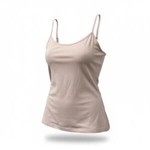 Amazon Basics Women’s Beige Cami Tank Top Size Medium Adjustable Straps